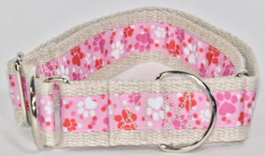 1 1/2" HEMP MARTINGALE PAWS COLLECTION
